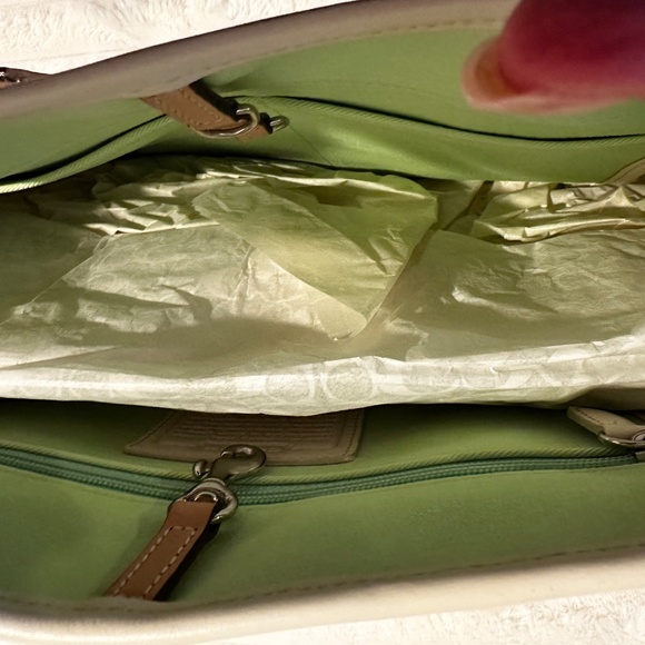 Coach Hampton Canvas &Leather Small Tote New Pink - Picture 8 of 11